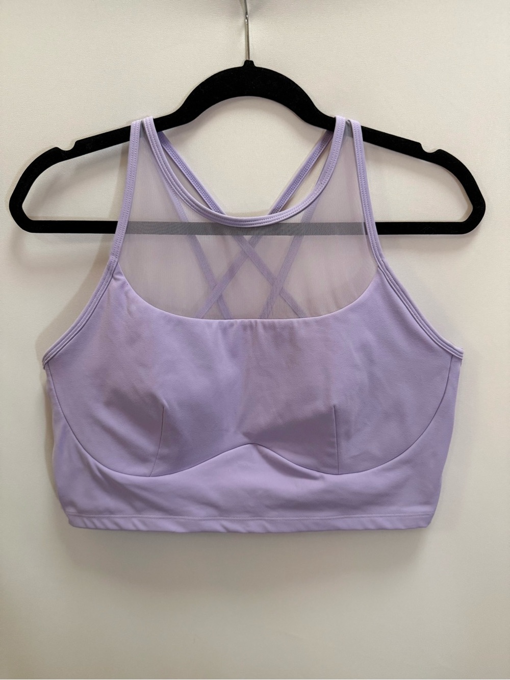 POPFLEX Celeste Mesh Crop Bralette- Lavender